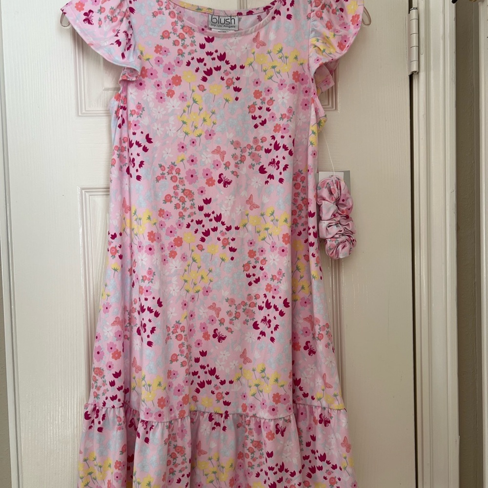 Us Angels Pink Floral Kids Dress